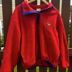 Red LL bean Fleece